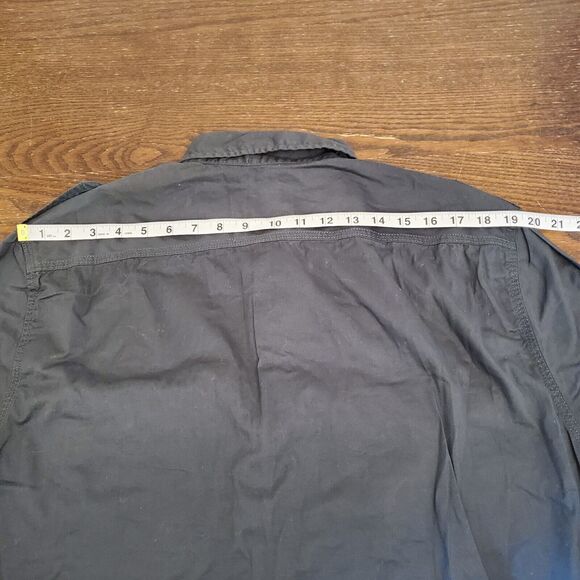 NWT Mossimo Supply Co. Men XL Dark Gray Infantry Shirt Long Sleeve Snap Pockets - Picture 3 of 16